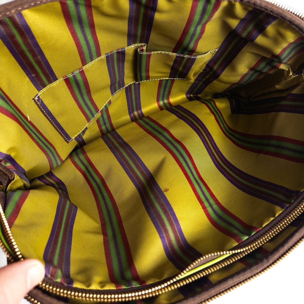 Etro Paisley Shoulder Bag Brown Lime Boho Euro Luxe Resort - Picture 10 of 13